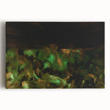 Moody Modern Wall Art – Large Abstract Painting in Green & Black