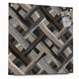 Minimalist Textured Art Pieces - Interwoven Neutrals in Motion