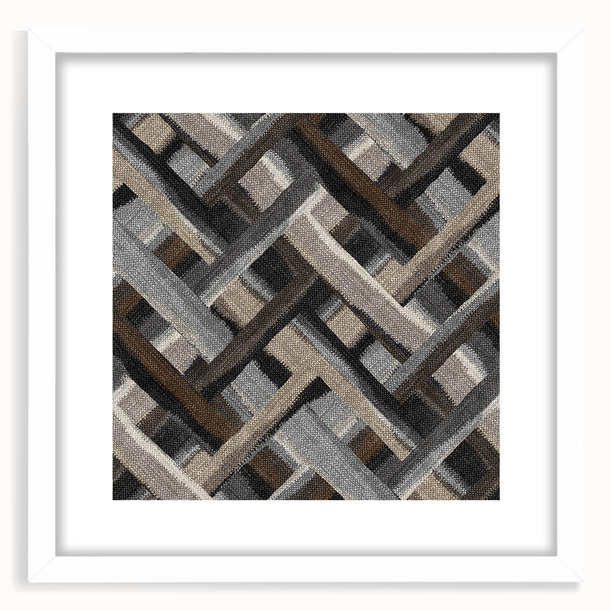 Minimalist Textured Art Pieces - Interwoven Neutrals in Motion