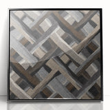 Minimalist Textured Art Pieces - Interwoven Neutrals in Motion