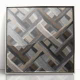 Minimalist Textured Art Pieces - Interwoven Neutrals in Motion