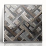 Minimalist Textured Art Pieces - Interwoven Neutrals in Motion