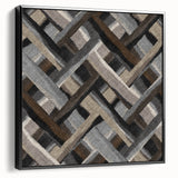 Minimalist Textured Art Pieces - Interwoven Neutrals in Motion