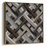 Minimalist Textured Art Pieces - Interwoven Neutrals in Motion