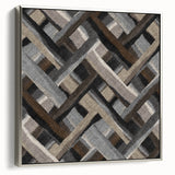 Minimalist Textured Art Pieces - Interwoven Neutrals in Motion