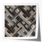 Minimalist Textured Art Pieces - Interwoven Neutrals in Motion