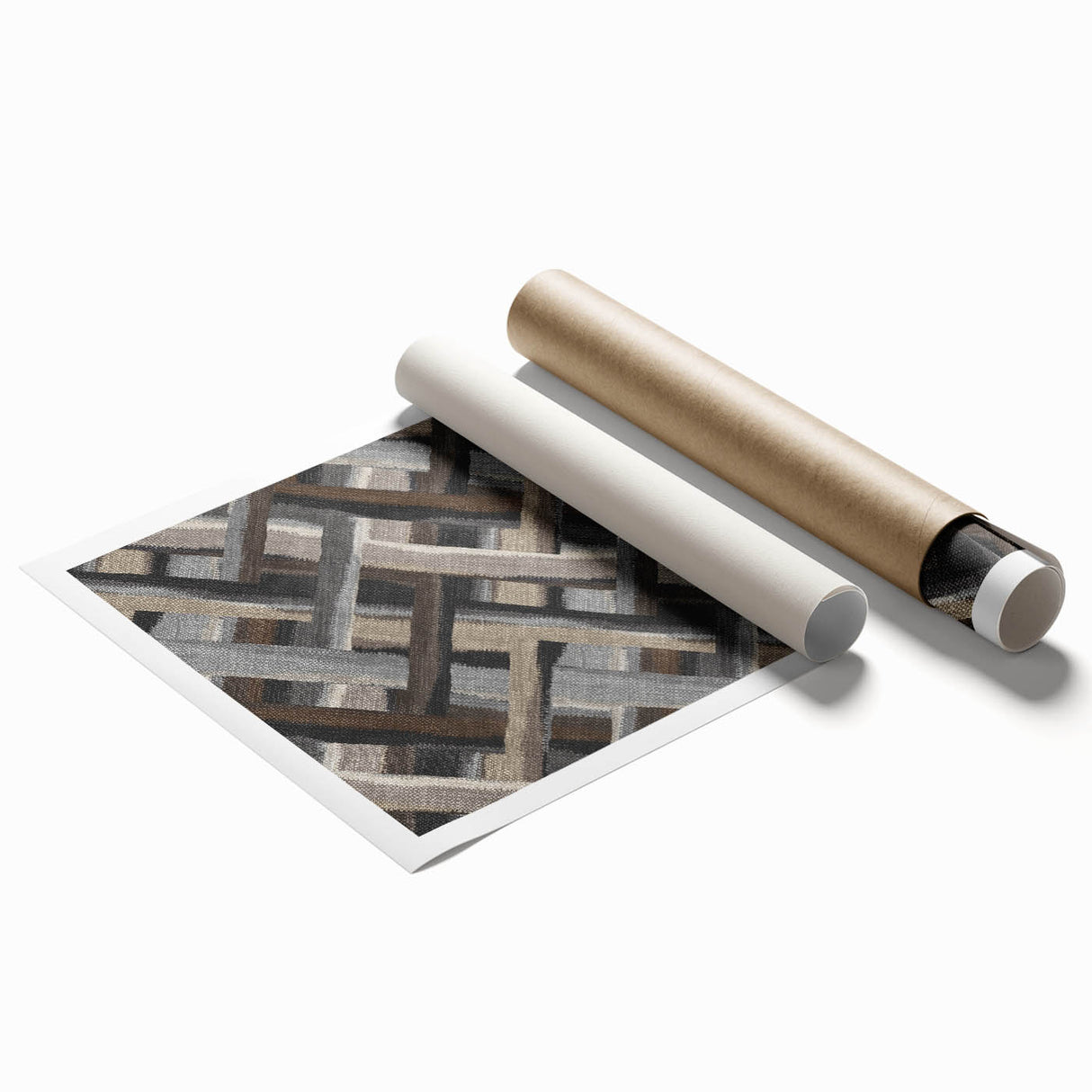 Minimalist Textured Art Pieces - Interwoven Neutrals in Motion