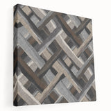 Minimalist Textured Art Pieces - Interwoven Neutrals in Motion