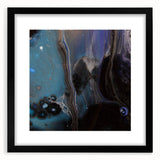Fluid Acrylic Wall Decor – Deep Blue & Black Abstract Canvas