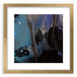 Fluid Acrylic Wall Decor – Deep Blue & Black Abstract Canvas