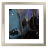 Fluid Acrylic Wall Decor – Deep Blue & Black Abstract Canvas