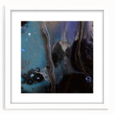 Fluid Acrylic Wall Decor – Deep Blue & Black Abstract Canvas