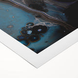 Fluid Acrylic Wall Decor – Deep Blue & Black Abstract Canvas