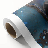 Fluid Acrylic Wall Decor – Deep Blue & Black Abstract Canvas