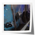Fluid Acrylic Wall Decor – Deep Blue & Black Abstract Canvas