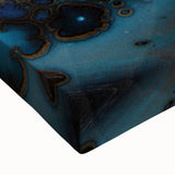 Fluid Acrylic Wall Decor – Deep Blue & Black Abstract Canvas