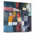 Geometric Abstract Expressionist Wall Art – Textured Modern Canvas