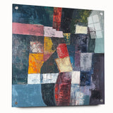 Geometric Abstract Expressionist Wall Art – Textured Modern Canvas