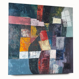 Geometric Abstract Expressionist Wall Art – Textured Modern Canvas