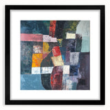 Geometric Abstract Expressionist Wall Art – Textured Modern Canvas