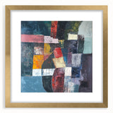 Geometric Abstract Expressionist Wall Art – Textured Modern Canvas