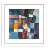 Geometric Abstract Expressionist Wall Art – Textured Modern Canvas