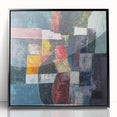 Geometric Abstract Expressionist Wall Art – Textured Modern Canvas