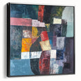 Geometric Abstract Expressionist Wall Art – Textured Modern Canvas