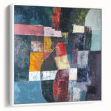 Geometric Abstract Expressionist Wall Art – Textured Modern Canvas