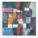 Geometric Abstract Expressionist Wall Art – Textured Modern Canvas