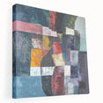 Geometric Abstract Expressionist Wall Art – Textured Modern Canvas