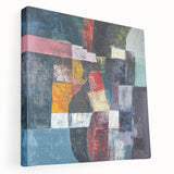 Geometric Abstract Expressionist Wall Art – Textured Modern Canvas
