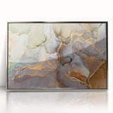 Contemporary Luxury Abstract Paintings – Green & Gold Canvas