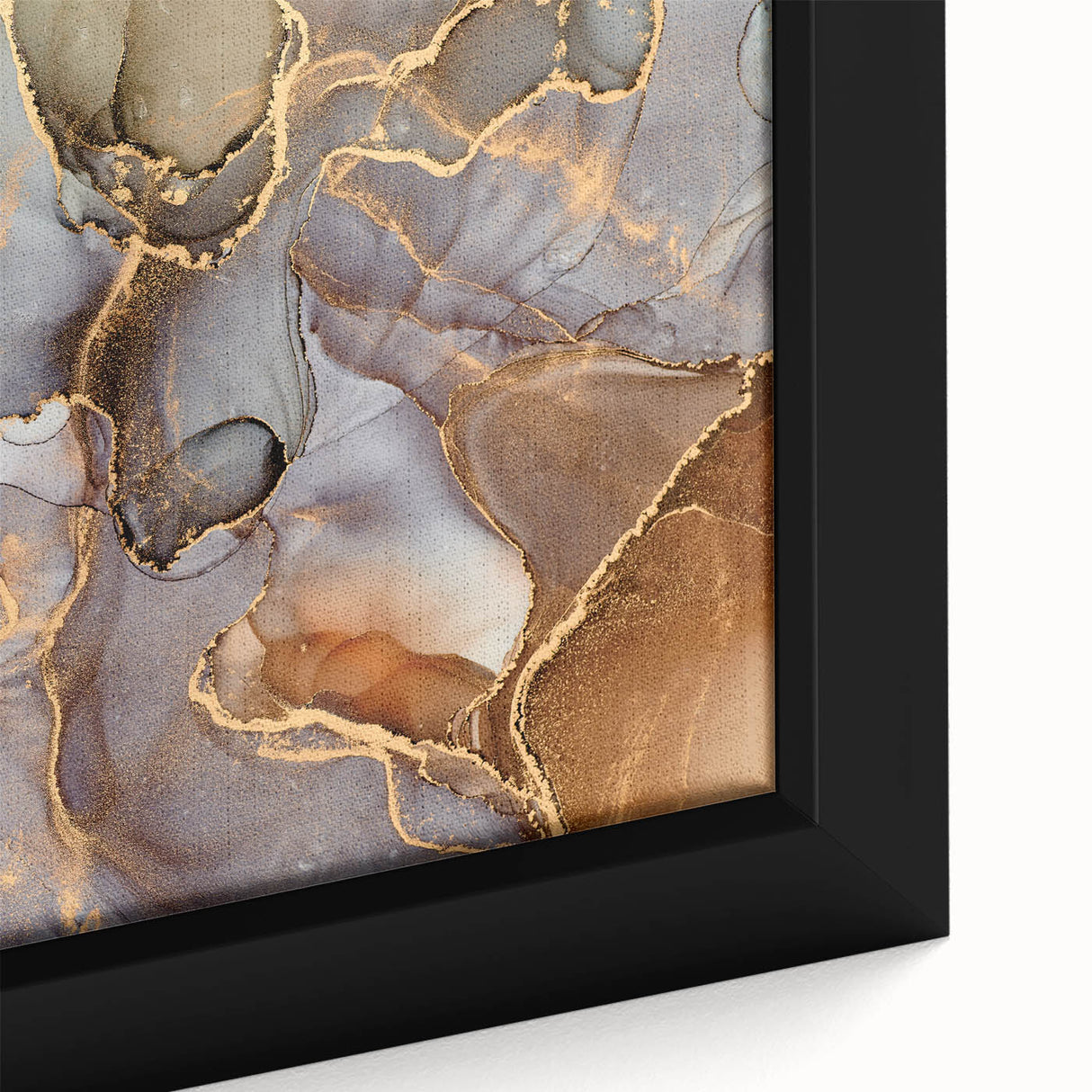 Contemporary Luxury Abstract Paintings – Green & Gold Canvas