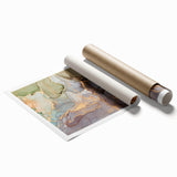 Contemporary Luxury Abstract Paintings – Green & Gold Canvas