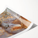 Contemporary Luxury Abstract Paintings – Green & Gold Canvas