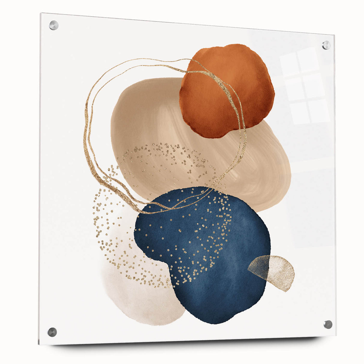 Abstract geometric framed art – minimalist wall art for interiors