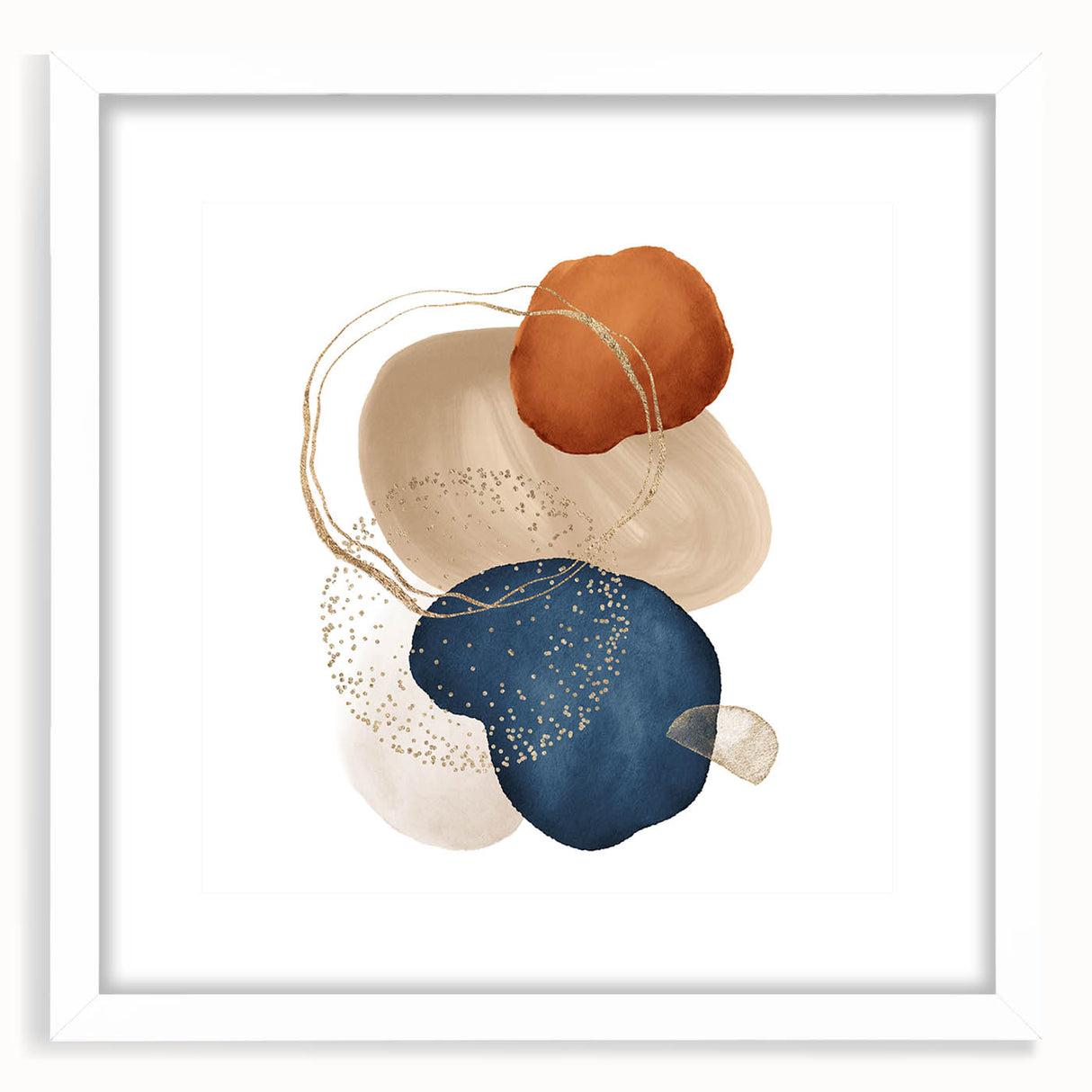 Abstract geometric framed art – minimalist wall art for interiors