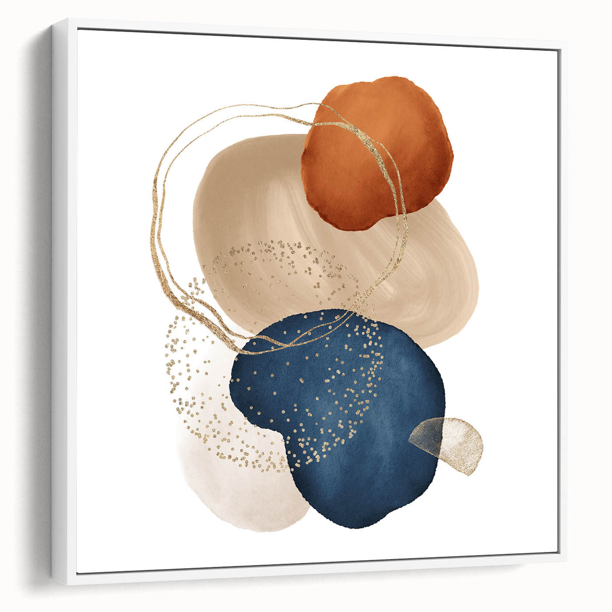 Abstract geometric framed art – minimalist wall art for interiors