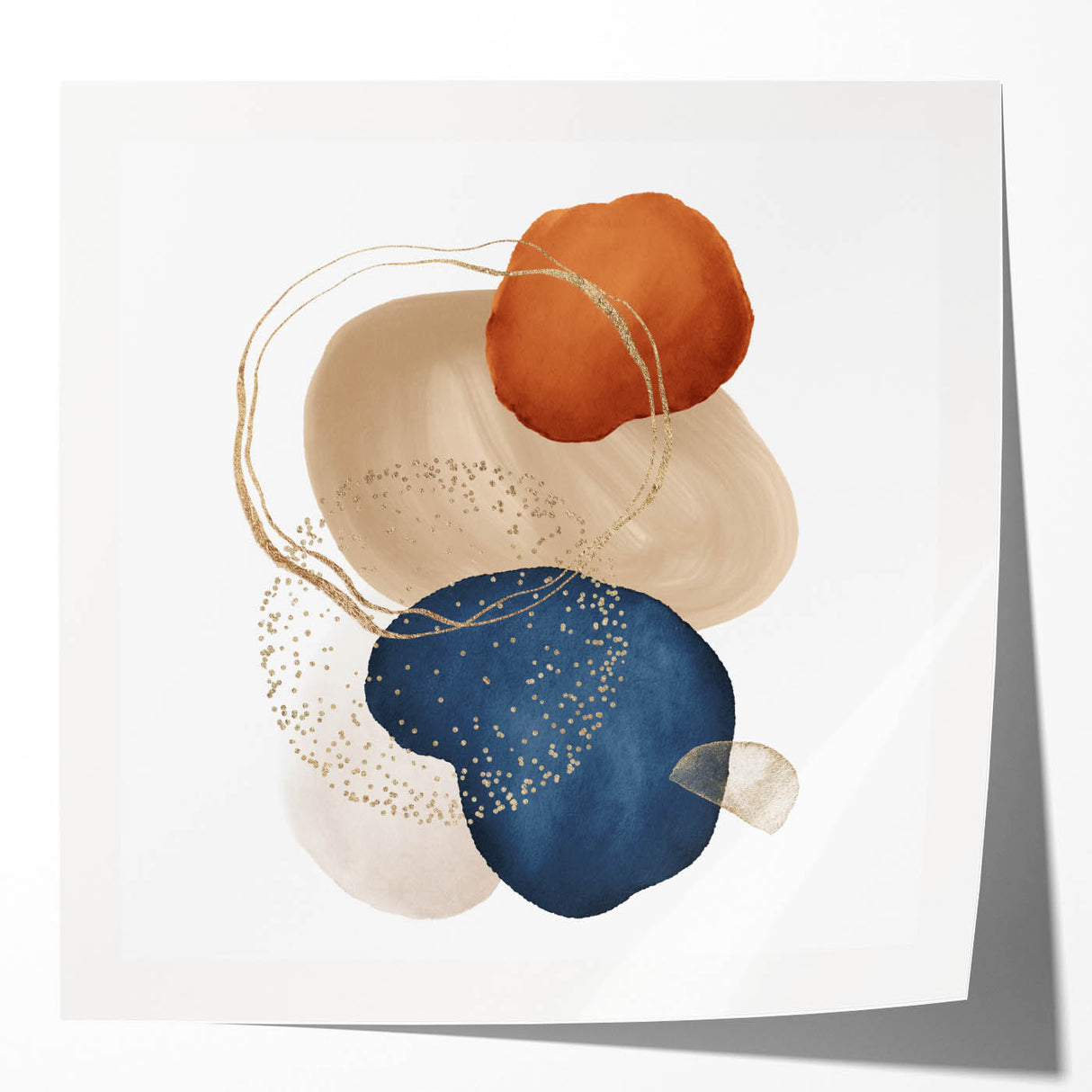 Abstract geometric framed art – minimalist wall art for interiors