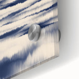 Minimalist Mountain Wall Art – Navy Blue Abstract Horizon Print