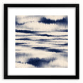 Minimalist Mountain Wall Art – Navy Blue Abstract Horizon Print