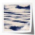 Minimalist Mountain Wall Art – Navy Blue Abstract Horizon Print