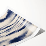 Minimalist Mountain Wall Art – Navy Blue Abstract Horizon Print