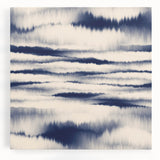 Minimalist Mountain Wall Art – Navy Blue Abstract Horizon Print