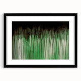 Large Abstract Wall Art – Moody Green & Black Drip Canvas Print