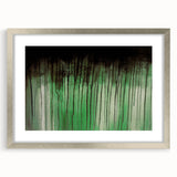 Large Abstract Wall Art – Moody Green & Black Drip Canvas Print