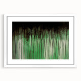 Large Abstract Wall Art – Moody Green & Black Drip Canvas Print