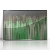 Large Abstract Wall Art – Moody Green & Black Drip Canvas Print