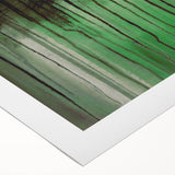 Large Abstract Wall Art – Moody Green & Black Drip Canvas Print